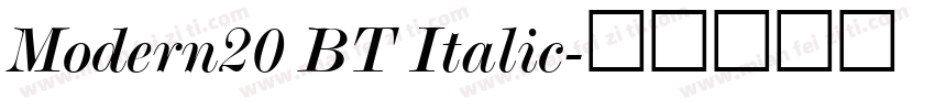 Modern20 BT Italic字体转换